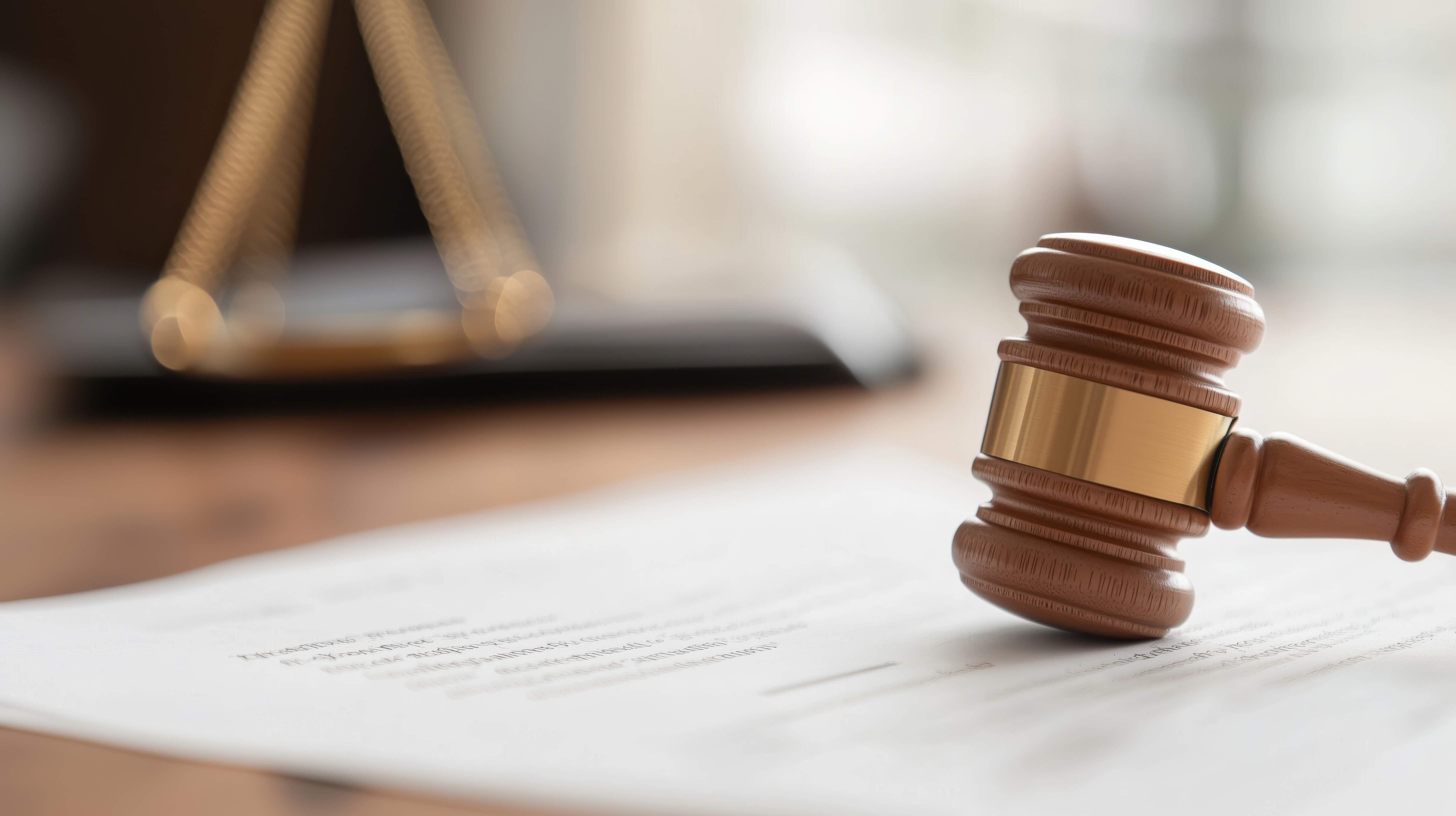 Close-up of a trademark infringement lawsuit document